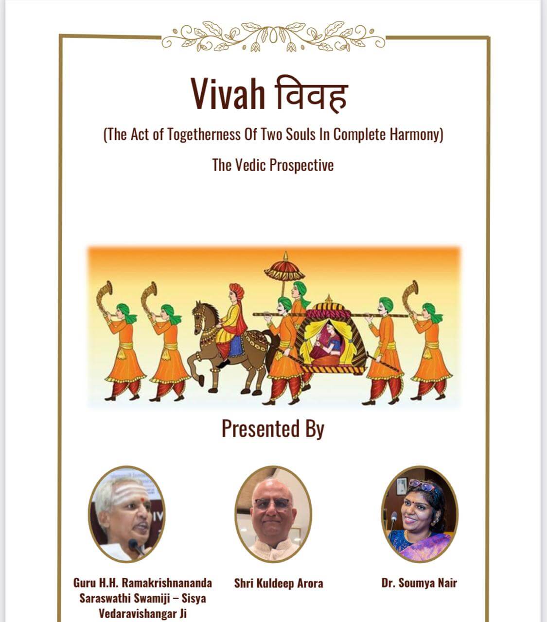 ESDA Vedic Perspective Webinar Flyer on Vivah